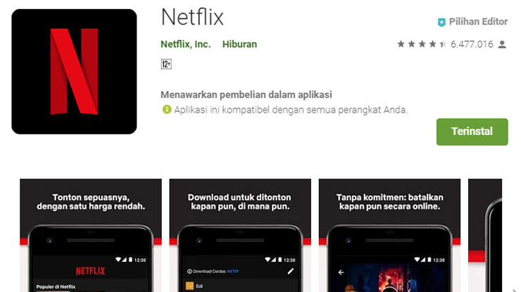 Download aplikasi Netflix di Android iPhone