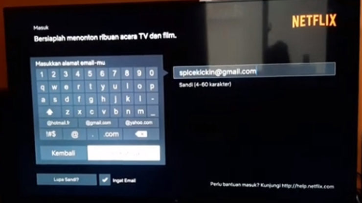 Masuk ke akun Netflix.