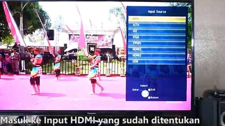 arahkan saluran TV ke HDMI