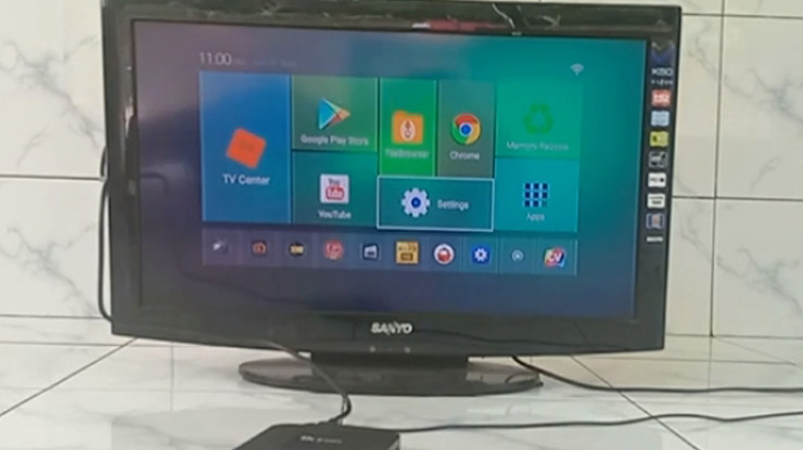 menu utama Android TV Box lalu buka aplikasi Youtube