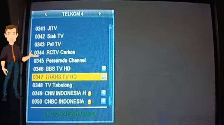 pastikan frekuensi siaran Trans TV