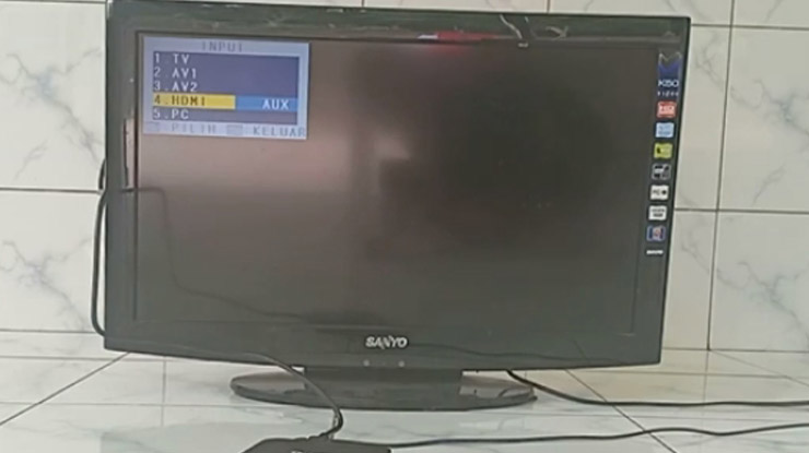 ubah input saluran TV menjadi HDMI
