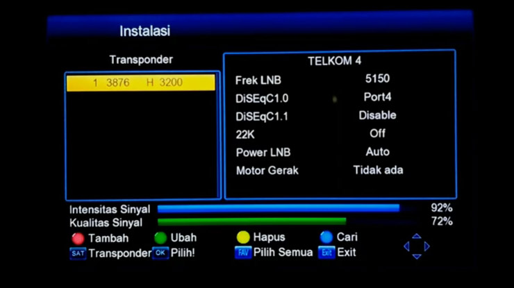 Maka transponder akan bertambah