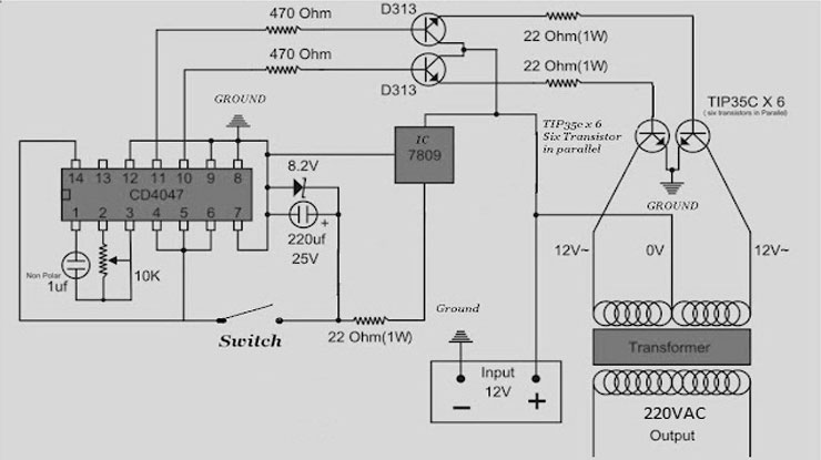 Skema Inverter 5000 watt