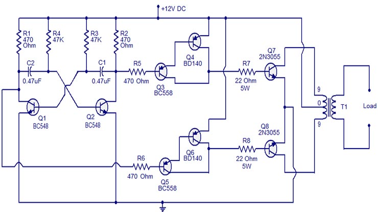 Skema Inverter 60 watt