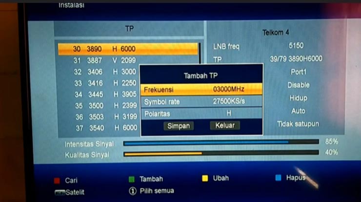 masukan data data channel