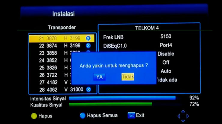 muncul notifikasi Anda Ingin Mengapus