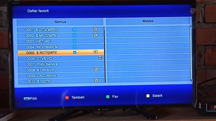 pilih TV Channel List