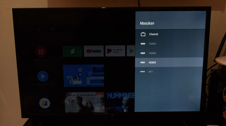 pindahkan input saluran TV ke HDMI