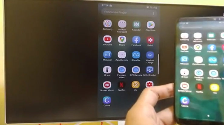 sekarang layar Hp akan diaplikasikan pada layar TV