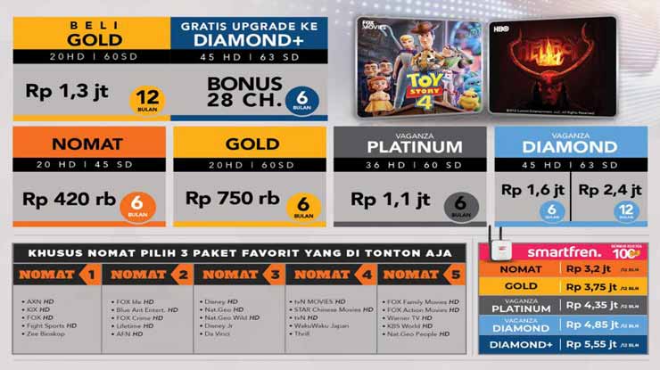 Daftar Harga Paket Transvision 2021