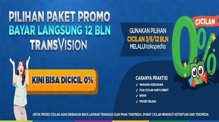 Promo Bayar Cicilan Paket Transvision