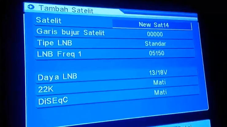 pilih Tambah Satelit