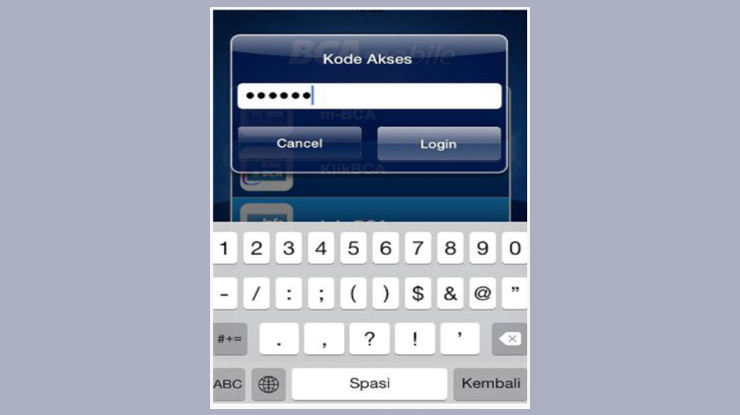 Masukan kode Akses Mobile Banking 1