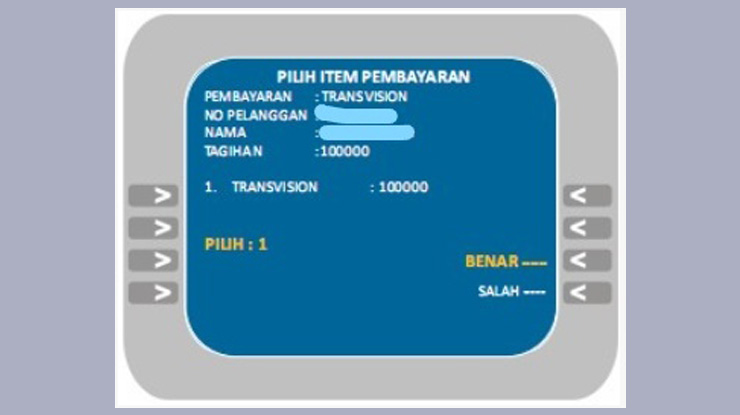 pilih nomor 1 lalu tekan Ya