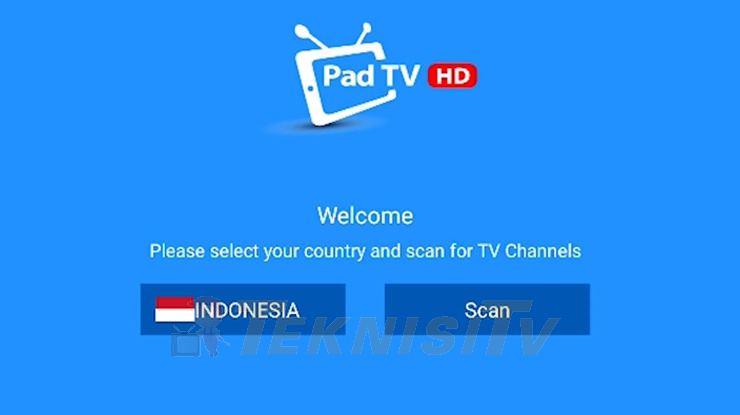 Setelah semua terhubung kemudian buka aplikasi PadTV HD