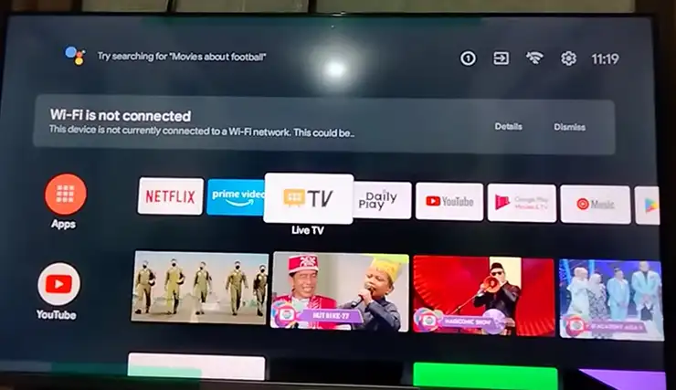 nyalakan smart tv digital coocaa