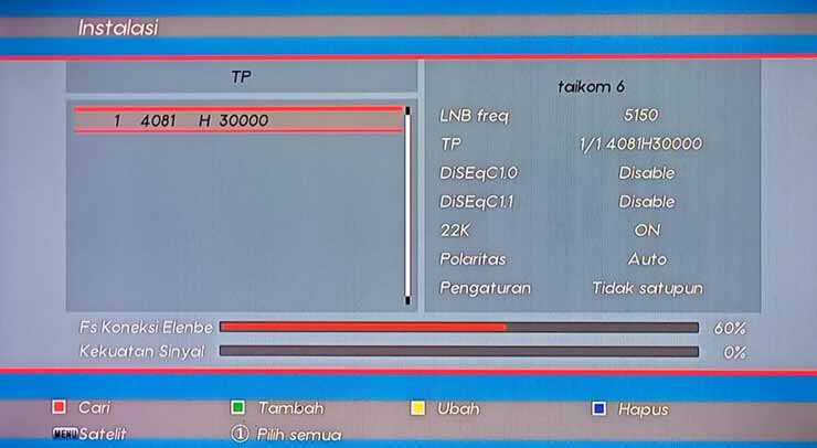 beam satelit thaicom 6 c band